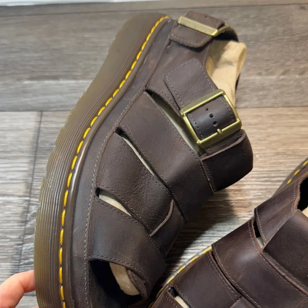Vintage Dr Martens Men's Brown Leather Sandals size 11 (s89)